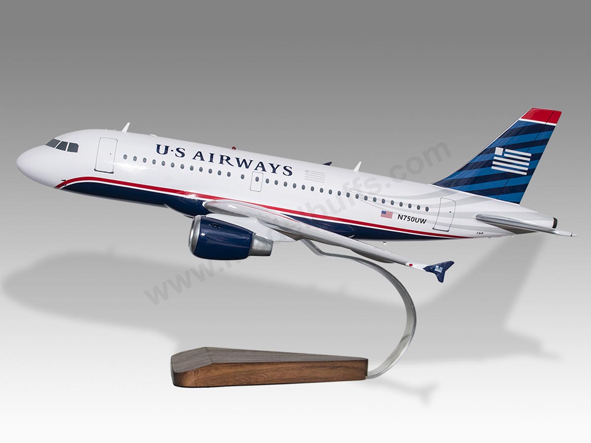 Airbus A319 US Airways Model Modelbuffs Custom Made Mahogany Models