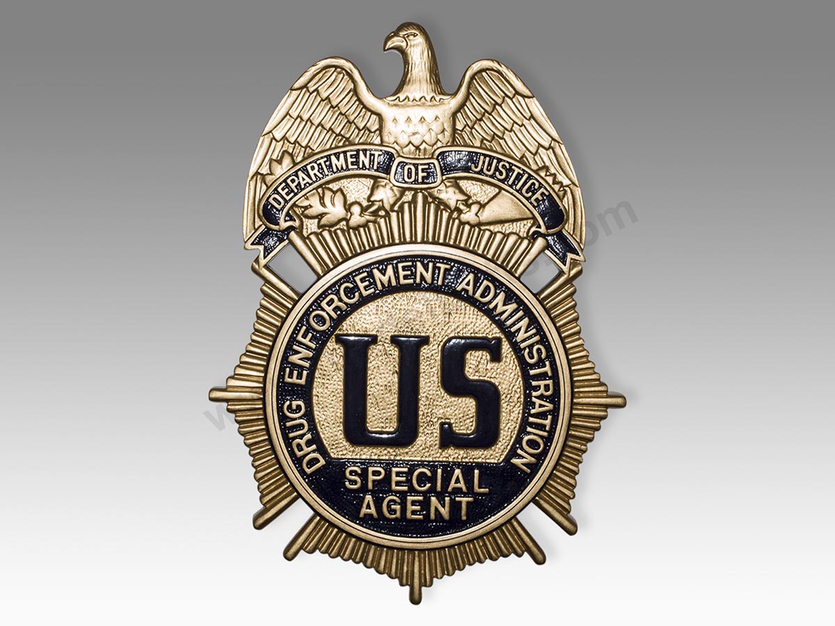 Drug Enforcement Administration USA Wood Seal Plaque