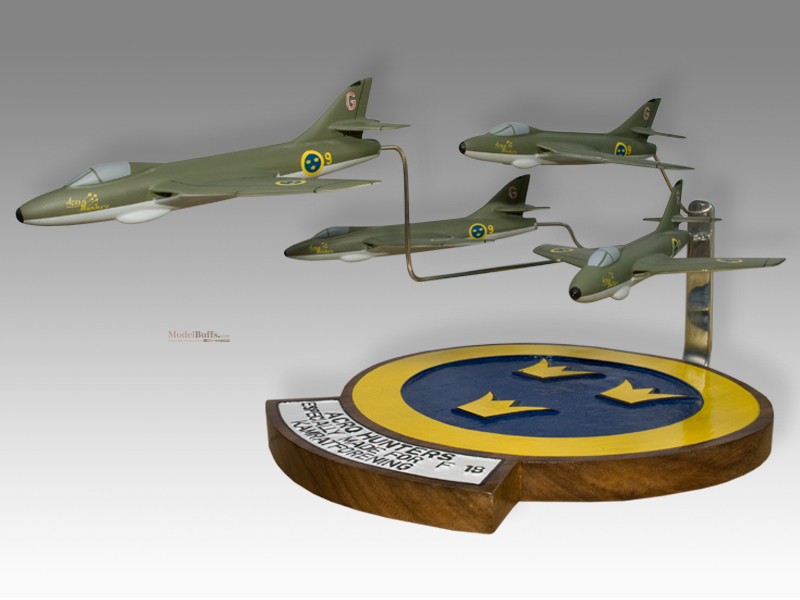 Hawker Hunter J34 Swedish Air Force Formation