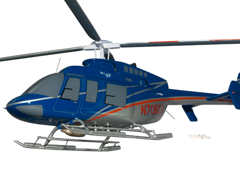 Bell 407 Model Helicopters $209.50 Modelbuffs Custom Made Mahogany Models