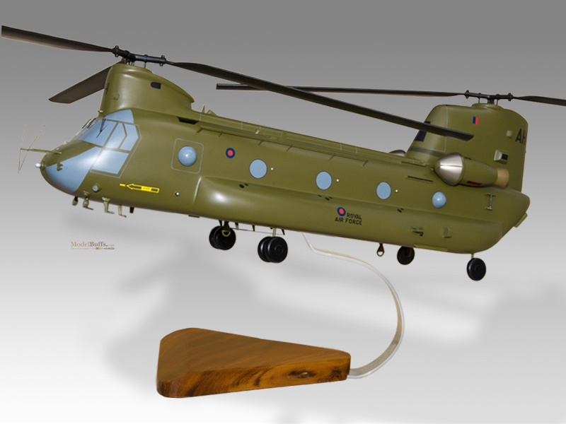 Boeing Chinook HC2 RAF Model Modelbuffs Custom Made Mahogany Models